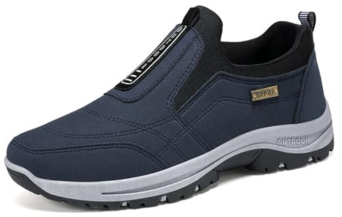 Chaussure de Marche Homme sans Lacets Baskets de randonnée en Plein air Chaussures de randonnée à Enfiler pour Homme Chaussures orthopédiques Chaussures légères pour Le Travail