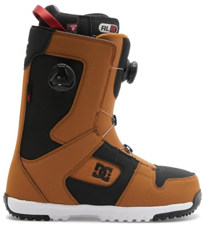 DC Shoes Men's Phase BOA Pro Warm Durable Articulated Medium-Flex Ventilated Snowboard Boots, Insulated Liner & Molded Insole, Wheat/Black, 11