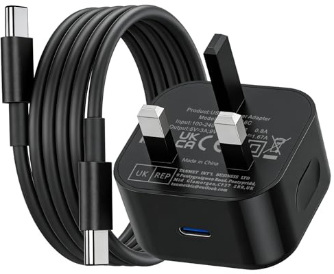 Samsung Phone Charger Cable and Plug Fast Charge with USBC Cable 1M 25W Type C Super Charging for Galaxy S26 S25 Ultra/S24/S23/S22/S21/A17/A16/A15/A14/A06/A25/A26/A33/A34/A35/A36/A53/A54/A55/A56/A57