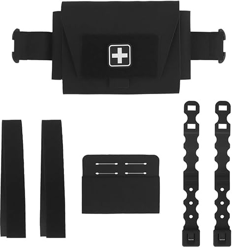 Botiquín de primeros auxilios MOLLE compacto: bolsa médica de emergencia ligera y de fácil desmontaje para seguridad al aire libre y equipo de supervivencia (Black)