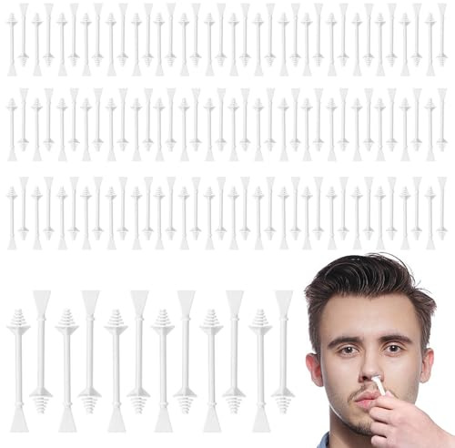 Lot de 120 bâtonnets de cire nasale, applicateurs de cire nasale, pour le nettoyage des narines et l'épilation des poils du nez, disponibles pour hommes et femmes