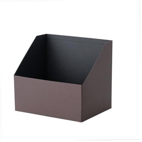 ProTuning Scatola portaoggetti, 25 x 35 x 30 cm, marrone scuro, organizer con linguetta, adatta per riviste, libri e piccole borse