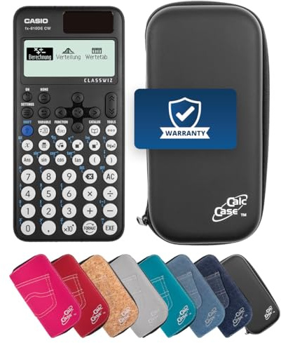 Casio FX-810DE CW Schulrechner + Schutztasche – Wissenschaftlicher Taschenrechner, ideal für Schule & Studium - Basic Set