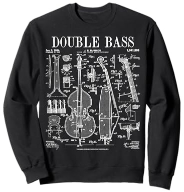 Instrument de Musique Vintage pour contrebasse Sweatshirt