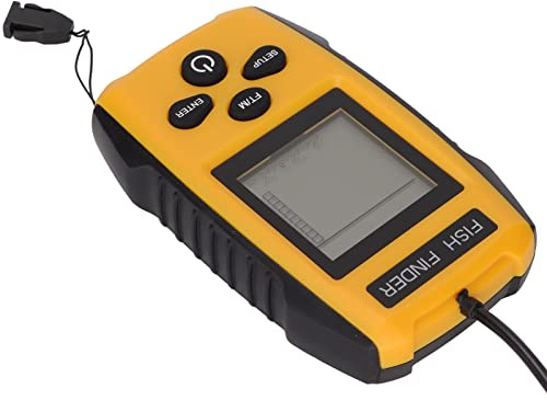 Kuuleyn Bärbar Fish Finder för kajaker, Bärbar Kajak Ekolod, Handhållen Fish Finder, Bärbar 0,6-2 meter ekolodsdjupdetektor med LCD-skärm, Lämplig för kajaker