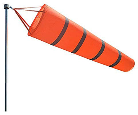 Originalidad Flughafen-Windsack, Rip-Stop, Outdoor, Regenbogen, Windmessung mit reflektierendem Gürtel, 152,4 cm