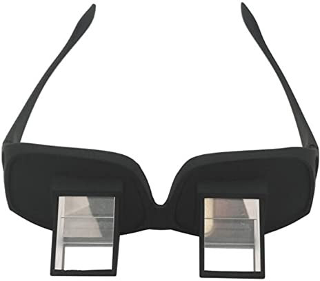 JUNMIN Horizontal Refraction Lying Reading and Watching TV Prism Lazy Glasses (Size : Large size 160mm long)