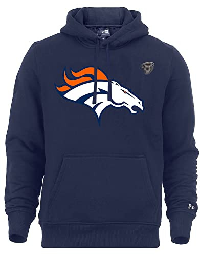 New Era Sweater NFL Denver Broncos blau Team Logo Kapuzenpullover Hoody mit CapSpin Pin - XL