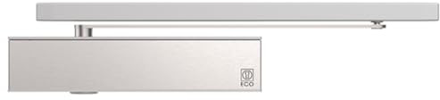TS 61 G (EN 3-6) Türschließer mit GS-H RAL 9006 ECO silber und mit Gleitschiene und Montageplatte H; EN 1154 DIN 18040; Türbreite maximal: 1.400mm
