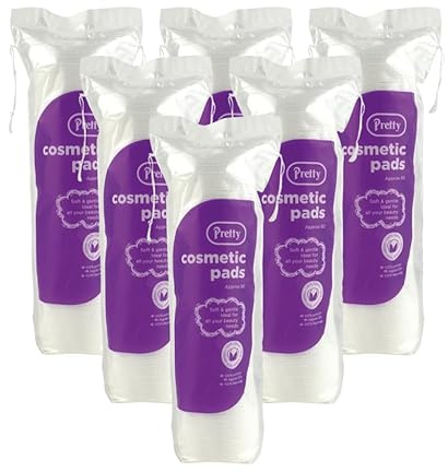 EZ SUPPLY | 480 Pretty Cosmetic Smooth 100% Pure Cotton Wool Pads Discs Face Nails Make up Manicure (Pack of 6)