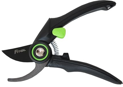 Cesoie professionali, con lame in acciaio Super Sharp SK5, tagliaunghie a mano da giardinaggio, forbici da giardino, cesoie da potatura 8-inch (bypass)