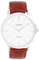 Oozoo Vintage Herren Uhr in Braun/Weiß| Armbanduhr Herren mit Lederarmband | Schöne Uhr für Männer | Edle Analog Herrenuhr (42mm Gehäuse) in rund C20385