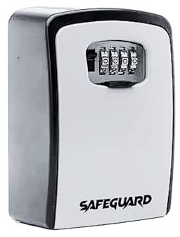 D&S London XL Key Safe – Extra-Large Lock Box for Outdoor Use, Wall-Mounted, 4-Digit Combination, Waterproof Alloy Body, Police Approved Key lock box for Home, Airbnb, Garage