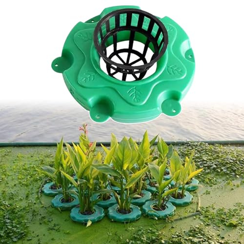 Genérico Cesta Flotante para Plantas acuáticas de Isla Grande para estanques, Mejora el Estanque de Peces y koi. Cesta Flotante para Plantas de Estanque, Isla Flotante para jardín, Kit de Maceta para