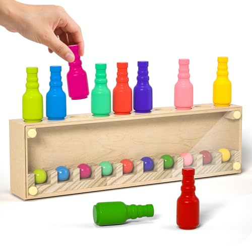 Uping Jeux de Société Famille Jeu de Société Enfant et Adulte, Jouet Association des Couleurs en Bois Cadeau Garçon Fille 6 Ans et Plus