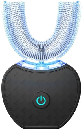 Smile Therapy Adults Sonic Electric 360° U-Toothbrush(Black)