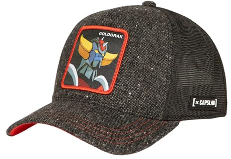 Capslab | Cappellino da camionista Goldorak | Modello CL/GOL6/1/PCT/ROB | Cappello per adulti con patch anime | Design esclusivo, traspirante e regolabile | Stile urbano per adulti | Visiera curva
