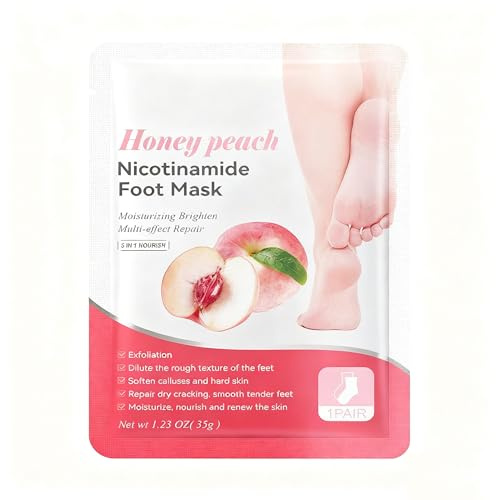 Maschera Piedi Esfoliante, Maschera Piedi Peeling, Calzini Idratante Esfoliante, per Uomini e Donne Cura dei Piede Rimuove Pelle Morta Idratante Pelle Secca