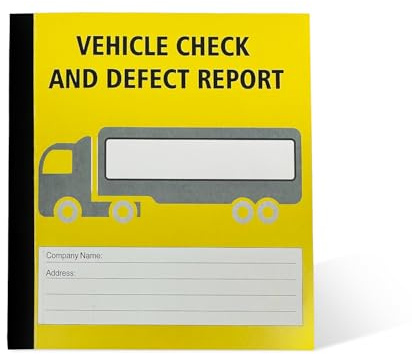 Vehicle Check and Defect Report for Lorries, HGV & Trucks Carbonless Duplicate Pages, Daily Driver Inspection Log with Approved Checklist (2)