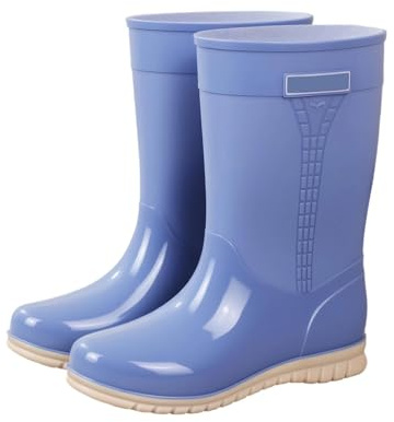 Generisch Bottes en caoutchouc antidérapantes pour femme, pieds nus, imperméables, bottes de pluie, bottes de jardin, chaussures de jardin