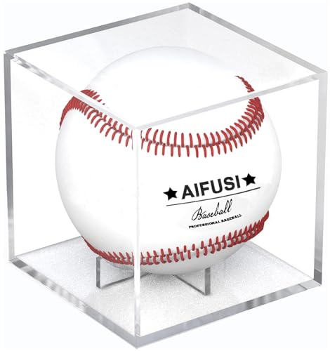 Estuche de Exhibición de Béisbol, con Protección UV, Soporte de Béisbol Cuadrado Transparente, Caja de Almacenamiento y Exhibición Oficial de Béisbol
