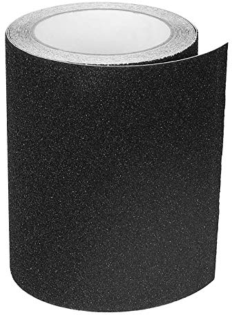 Bande Antidérapante Adhésive pour Escaliers, Friction, Abrasif pour les Sécurité, Escabeau, Intérieur, Extérieur, Haute Traction, 15CM x 5M, Noir