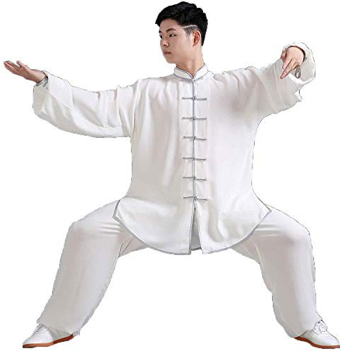 Taichi Uniforme Mujer，ropa Ropa De Entrenamiento Uniforme De Tai Chi Ropa De Kung Fu Traje De Wushu Qi Gong Artes Marciales Wing Chun Shaolin Kung Fu Taekwondo Unisex Profesional Y Cómodo,Grey-Medium