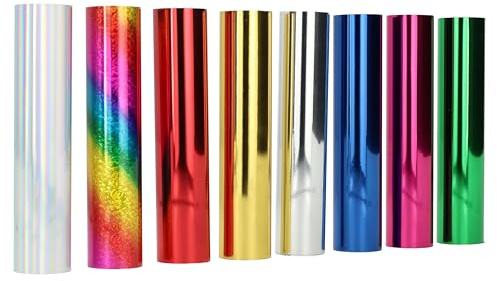 Crafts & Co transferfolie/textilfolie för påstrykning på textilier – 8-pack –