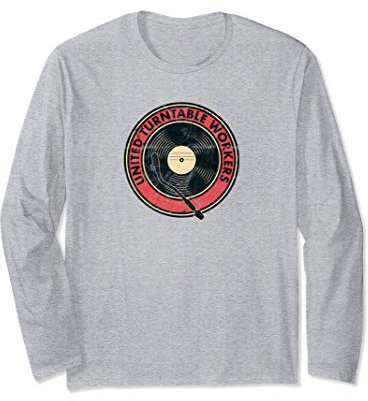 United Turntable Workers DJ Tourne-disque vinyle Nerd Analog Manche Longue