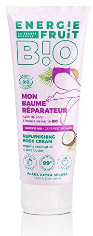 ENERGIE FRUIT | Bálsamo corporal reparador | Certificación BIO por Ecocert | Aceite de coco y manteca de karité | Vegano | 200 ml
