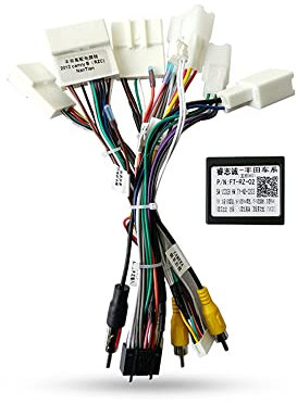 Strpump 16pin Car Stereo Radio Power Harness Cable Wire Adapter Compatible for Toyota Camry RAV4 Corolla Tacoma Hilux Highlander Yaris Reiz Support OEM Camera USB Non JBL