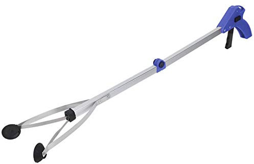 TKSE Raccoglitore di Rifiuti, Raccoglitore di rifiuti Pieghevole per Raccolta di rifiuti di Foglie da Giardino, Strumento Manuale per Raccogliere Gli aiuti per Anziani(Blu)