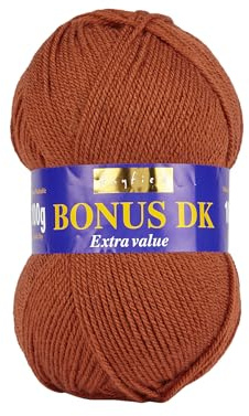 Hayfield Bonus DK Dubbelt stickgarn, Russet (557), 100 g av Sirdar