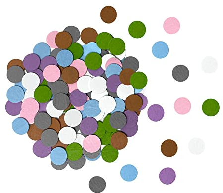 Oblique Unique® Holz Konfetti Rund Bunt Streu Deko Tisch Deko Streuteile für Ostern Taufe Kommunion Konfirmation Geburtstag Fasching Karneval Party