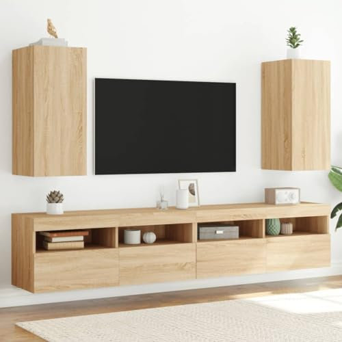 ShGaxin TV-möbler 2 st Ek Sonoma 30,5 x 35 x 70 cm, TV-bord, TV-skåp, TV-skåp, TV-bord, vardagsrumsmöbler, vardagsrumsbord TV - 837237