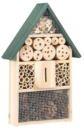 Homgoday Hotel per insetti 31 x 10 x 48 cm in legno di abete, case per farfalle, casa e giardino