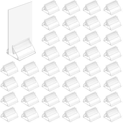 TYSM-CC 40 Stück Kartenständer Kunststoff, Klare Tischkartenhalter, Mini Spielkartenständer Brettspielzubehör für Büro Schule Kinderspiele Party