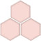 Wzmazingly Upholstered Wall Panels Hexagon, Pack of 3, Bed Headboard Wall Decoration, Peel And Stick Anti-Collision Wall Padding for Bedroom, Living Room(Light pink,25x29cm)