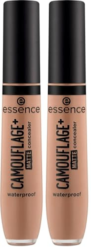 Essence Cosmetics Camouflage+ Matt Concealer Correcteur Mat, Longue Durée, Matifiant, Couvrant, Mat (8ml) (Lot de 2)