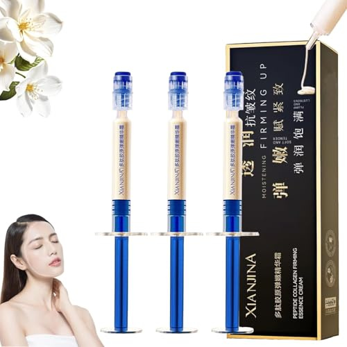 Xianjina mikromolekylär kollagen-antirynklotion, polypeptid-kollagenkräm med elastisk essens, peptidfyllnadskräm, för alla hudtyper,3pcs