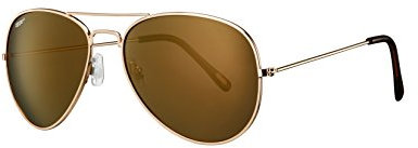 Zippo - Sunglasses, Flash Pilot Style, UV 400 Protection, Unisex, for Women and Men, Gold/Brown