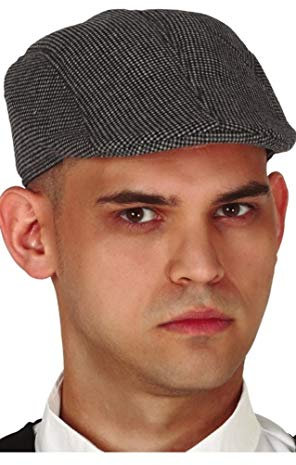 Vegaoo FIESTAS GUIRCA Detektiv-Mütze Flatcap für Herren Accessoire grau