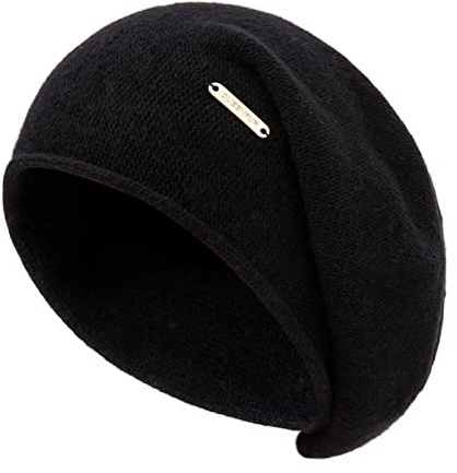 QUEENFUR Knit Slouchy Beanie Hats for Women Cashmere Ski Cap Knitted Wool Soft Warm Winter Hat