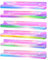 FFowcye Lot de 6 étagères murales de rangement pour vernis à ongles en acrylique arc-en-ciel, 38,4 cm, irisées, support mural pour couleurs, couleurs de tatouage, huiles essentielles, maquillage,