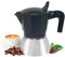 Avilia Caffettiera Espresso Induzione 3 Tazze - Moka Elegante Nera per Caffè Cremoso, Facile da Pulire, in Alluminio