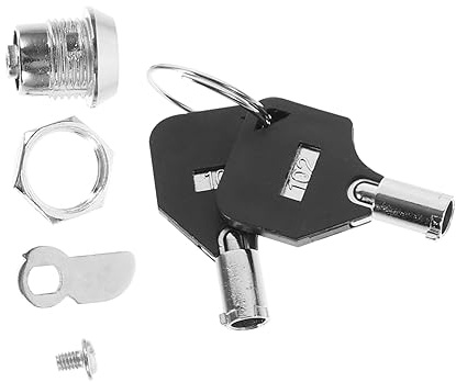 Gadpiparty Cerradura De Seguridad Tubular De 12mm Para Armarios y Cajas Fuertes Cerradura De Leva En De Zinc