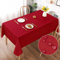 AooHome Tischdecke Abwaschbar, Rot Tischdecken 130x160cm Leinen-Optik Tischtuch aus Polyester Wasserabweisend mit Lotuseffekt, Dauerhaft Kratzfest für Wohnzimmer, Esszimmer, Balkon, Garten