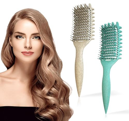 2 Stück Entwirrungs-Haarbürste, Hohler Lockenkamm, Entwirrungskamm Für Damen, Styling-Kamm, Haarkamm