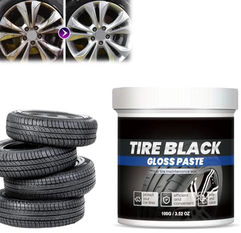 Tire Maintenance and Coating Paste,Tire Cleaner Paste,Tyre Protective Coating Restorer,Car Tire Coating Wax
