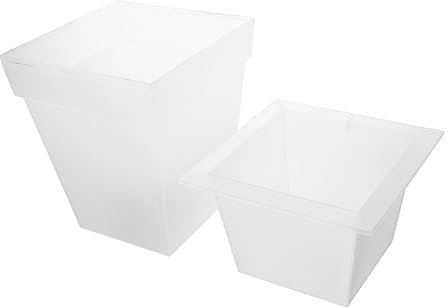 HIAKDOFT Vaso Plastica Fioriera Decorativa Per Giardino Vaso Da Alimentato Solare Lampada Solare